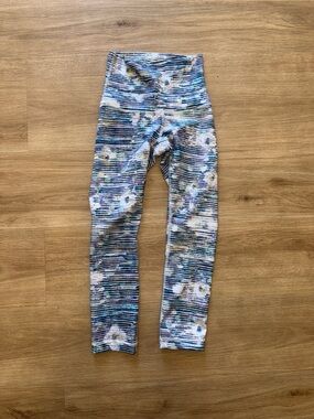 Lululemon Athletic Wunder under crop high rise leggings Blurry Belle